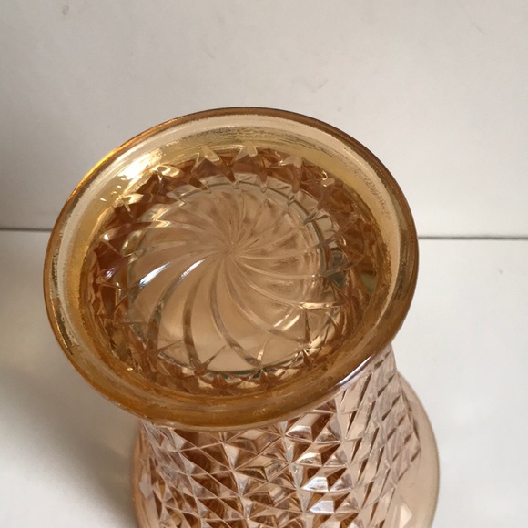 Vintage Marigold carnival iridescent trumpet vase - Picture 5 of 11